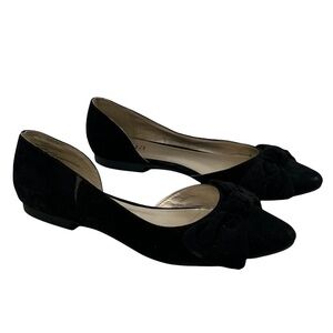 a.n.a Black Suede D’Orsay Pointed Toe Flats Size 7 Women’s